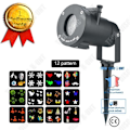 Miniatyrbild 1 av 4: TD® LED Snowflake projektionsljus utomhus 12 filmmönster julprojektionsljus Färgglad dekorativ effekt gräsmatta ljus