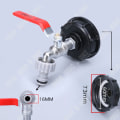 Miniatyrbild 4 av 4: TD IBC kranventiladapter S60x6 1/2 legering kranadapter Slangadapter grenrörsutlopp