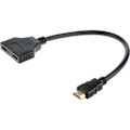 Miniatyrbild 1 av 4: MaxLLTo ® 1080P HDMI-port hane till 2 hona 1 in 2 ut splitteradapter kabelomvandlare