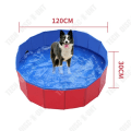 Miniatyrbillede 2 af 4: TD® 1 stk udendørs kæledyrspool 120x30cm PVC foldbar hundepool rød pool til kæledyr