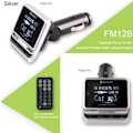 Miniatyrbillede 4 af 4: Bluetooth FM transmitter bil cigarettænders fjernbetjening hands-free opkald modtagelse skærm MP3 audio video afspiller