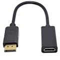 Miniatyrbillede 2 af 2: Display Port han til HDMI hun Full HD konverter adapter kabel