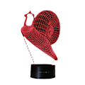 Miniatyrbillede 1 af 4: 3D natlampe TD® 7 farver Touch-fjernbetjening Justerbar lysstyrke