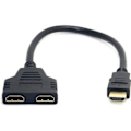 Miniatyrbillede 1 af 4: INECK® HDMI 1 han til Dobbelt HDMI 2 hun Y kabel splitter adapter til LCD LED HD TV