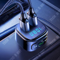 Miniatyrbillede 3 af 4: TD® T46D Bil Bluetooth MP3 Biloplader FM Sender Universal Hurtigoplader Bil USB-interface Biloplader USB Flash Drev Spiller
