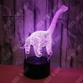 Miniatyrbillede 3 af 4: TD® Dekorativ berøringsfølsom optisk lampe 7 farver optisk illusion - model diplodocus - lavt forbrug USB-kabel 3 AA-batterier