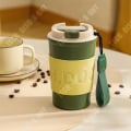 Miniatyrbild 3 av 4: TD® 400 ml tecknad kaffekopp Bärbar isoleringskopp med bärrep Bil 304 vattenkopp i rostfritt stål
