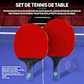 Miniatyrbild 2 av 4: C 1,46 mm bordtennisracket 1 carbon bordtennisfladdermöss 8 bollar 1 påse pingisracket tab tennisset