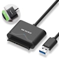Miniatyrbild 1 av 4: TD® extern hårddiskadapter sata usb hdd optimerad sdd med uasp-stöd svart omvandlare strömförsörjningsstödkabel
