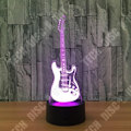 Miniatyrbild 2 av 4: TD® Optisk bordslampa dekorativ touch 7 färger optisk illusion - gitarrmodell - lågförbrukning USB-kabel 3 AAA-batterier