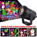 Miniatyrbillede 3 af 4: TD® LED16 snefnugemotiv projicerende julelys Blizzard roterende dekorativ lys natlampe festelys laser scene lys