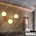 Miniatyrbillede 3 af 4: TD® Væglampe orbe 3 hoveder Varme lys Kreativ tilpasning Øjbeskyttelse mod blødt lys Ganglampe
