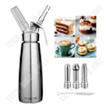 Miniatyrbillede 1 af 4: TD Siphon chantilly 500ml ergonomisk design professionel flødeskumssyphon i aluminium med 3 dyser i rustfrit stål