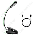 Miniatyrbillede 3 af 3: TD® Læselampe til Bøger, 4 LED [Kold og Varm Hvid Lys], 3 Lysstyrkeniveauer, Fleksibel Arm, Natlampe