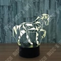 Miniatyrbild 2 av 4: TD® Akryl 3D Stereo Vision Lampa Häst Dekorativ inomhuslampa 7 Färgbyte Fjärrkontroll Touch Switch Cham M0
