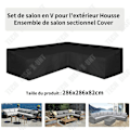 Pikkukuva 2 / 4: Ulkoilmapatiohuppu - TECH DISCOUNT - 286x286x82cm - UV-suojattu - Oxford-kangas 210D - Musta Svart