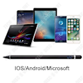 Miniatyrbillede 3 af 4: TD® USB-ladet sort æblepen til iPad - universel aktiv capacitiv touchscreen-pen, der er kompatibel med bærbare enheder.