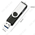 Miniatyrbillede 4 af 4: TD® USB-nøgle med høj kapacitet på 256 GB Hi-Speed 3.0, elegant og holdbart metalhus i sort til tablets, pc'er osv.