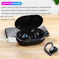 Pikkukuva 2 / 4: TD® Langattomat TWS-stereosporttason ylle asennettavat Bluetooth-meluvaihtoehdot, pelitehon näyttö, vedenpitävä, voimakas ääni.