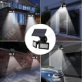 Miniatyrbillede 2 af 4: TD® 48 LED udendørs væglampe - solenergi med radar sensor, 360 graders væglampe til have, gård, farm