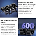 Miniatyrbillede 5 af 6: Abdominal hjul 300kg belastning med automatisk rebound firehjulsdesign bredere hjulafstand til hjemme sort Svart