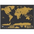 Miniatyrbild 1 av 4: World Scratch Map Scratch Map - Svart svart och gult