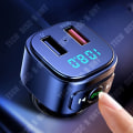 Miniatyrbillede 2 af 4: TD® T46D Bil Bluetooth MP3 Biloplader FM Sender Universal Hurtigoplader Bil USB-interface Biloplader USB Flash Drev Spiller