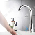 Miniatyrbillede 3 af 4: TD® Intelligent automatisk induktionsmixers i fuld kobber Zero-Touch Rotationshåndvask med infrarød varmt og koldt vand.