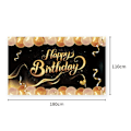 Miniatyrbillede 3 af 4: Fødselsdagsbanner - TD® - 180x110cm - 100D polyester stof - Holdbar - Klar farve Ljus färg