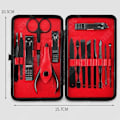 Miniatyrbillede 2 af 4: Manicure sæt - TD® - Sæt med 15 dele - Rustfrit stål - Sort - Unisex