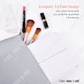 Miniatyrbillede 3 af 4: TD® foldbar spejl med 3 ansigtet led lysende forstørrelse på justerbar fod strøm batterier makeup badeværelse kosmetik professionel