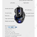 Miniatyrbillede 2 af 4: Souris Gaming - Teknologi Rabat - TD 7 Knapper - LED Baggrundsbelysning - Ergonomisk - Kablet