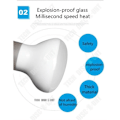 Miniatyrbillede 4 af 4: TD® Aquariumlampe til reptiler UVA nat varme soludskifter opvarmning dyr belysning sol varme lys glas lille