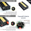 Miniatyrbild 2 av 4: Konverter transformator spanning INN® 12v 220V/110 Tändare strömförsörjning elektrisk universaluttag batteriladdare