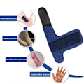 Miniatyrbillede 3 af 4: Finger splint - ZJCHAO - Adjustable - Finger protection - Fracture fixation - Blue