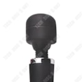Miniatyrbillede 3 af 4: TD® Kvindelig massagebast vibrator i vandtæt sort silikone super stor trådløs fjernbetjening massagebast sort