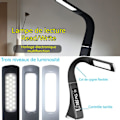 Miniatyrbild 3 av 4: Nattduksbordslampa - TD® - Taktile - LED - Svart - 5 intensiteter - Barn Svart