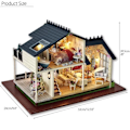 Miniatyrbillede 3 af 4: Dukkefarvehus - DIY - A-032-A - LED - Multifarvet - Provence mångfärgad