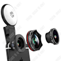 Miniatyrbillede 1 af 4: TD® Vlog kamera objektiv til mobiltelefon fire i én vidvinkel makro fisheye selfie fyldlys universel