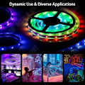 Miniatyrbild 3 av 4: TD® 5050 Flerfärgad fjärrkontroll 5m Smart LED-ljusstång Ändra synkronisering Rytm Musik LED-band Bröllopsfest