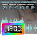 Miniatyrbillede 3 af 4: LED vækkeur - TD - Multifunktion - Justerbar lysstyrke - 8 farver - Dobbelt alarm 8 justerbara färger