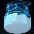 Miniatyrbillede 3 af 4: Campinglampe - TD® - Multistillingsgrad - Vandtæt - Lithiumbatteri - TYPE-C opladning