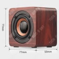 Miniatyrbild 4 av 4: TD® trådlös Bluetooth-högtalare, Wood Grain, Portable Subwoofer, Creative Square, Mini Small Retro-högtalare