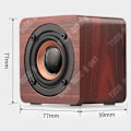 Pikkukuva 4 / 4: TD® Langattomat Bluetooth-kaiuttimet, puupinta, kannettava subwoofer, luova neliö, mini retro-kaiutin