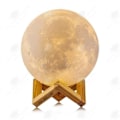 Miniatyrbild 1 av 4: HTBE® 20 cm 3D Moon Light USB Uppladdningsbar tvåfärgad Moon Light Touch LED16 färg Moon Light med stativ i sovrummet