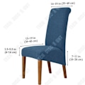 Miniatyrbild 4 av 4: Stolöverdrag - TD® - Sleighback-stol - Utan - Högt ryggstöd - Elastan Polyester Blå