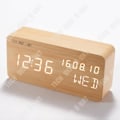 Miniatyrbild 1 av 4: TD® LED Väckarklocka Trä Mute elektronisk röststyrningsfunktion