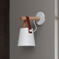 Miniatyrbillede 4 af 4: LED væglampe i træ, sengelampe, moderne natlampe, nordisk dekoration til hjemmet (sort) - 249955 sort