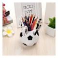 Miniatyrbillede 3 af 4: Pot til blyanter fodbold kontor pen papirvarer original lærer barn hvid og sort multifunktionel tandbørsteholder bold