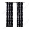 Miniatyrbild 1 av 4: Blockande gardin - TD® - Jacquard - Svart - 140x220cm - Ögla - Modern design Svart